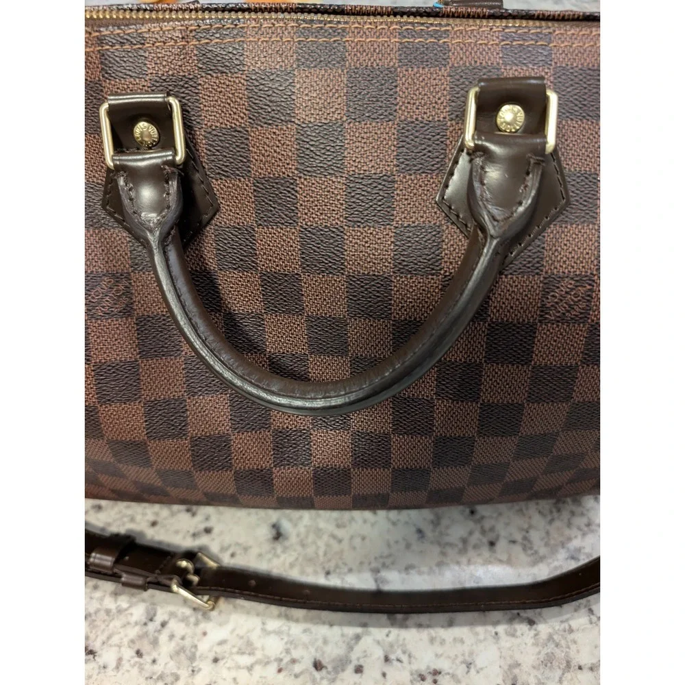 Louis Vuitton Speedy Bandouliere 30 Women Brown Damier Ebene Bag